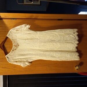 Womens Mslg lace dress short sleeve XXL 38 Long 21.5 armpit dainty beautiful